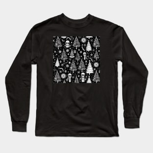 Black Christmas pattern Long Sleeve T-Shirt